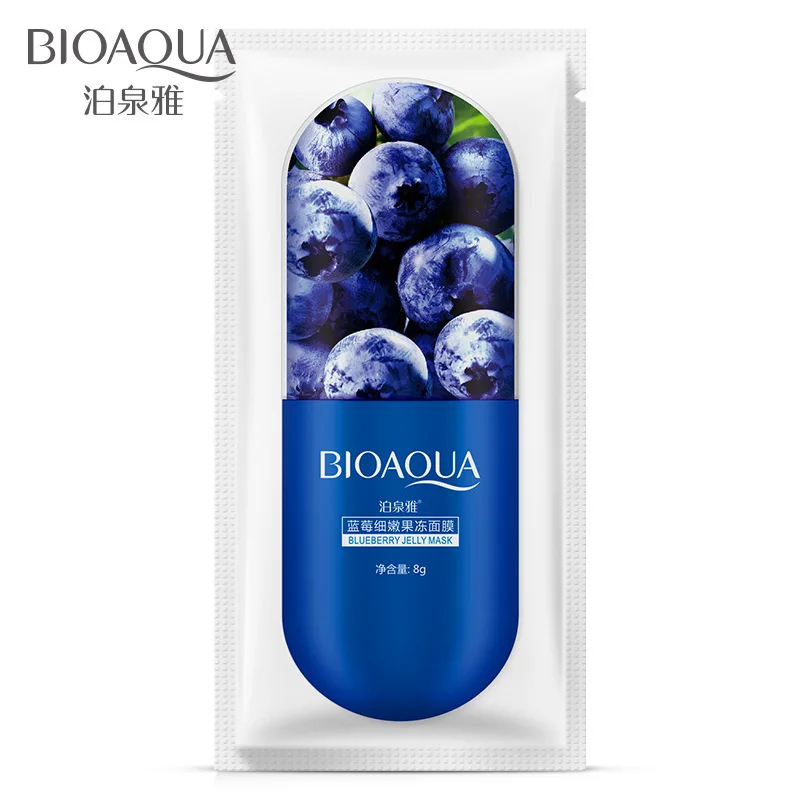 

BIOAQUA Moisturizing Blueberry Cherry Jelly Mask Face Wrapped Masks Oil Control Smooth Tender Replenishment Skin Care 8g