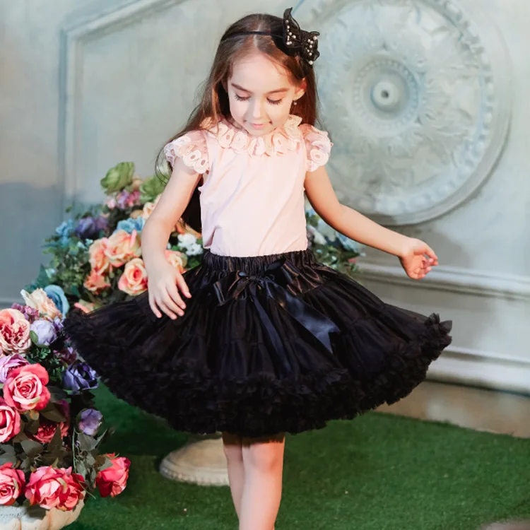 Детские юбки-пачки из одноцветной сетчатой ткани для девочек 1-10 лет, юбка-американка принцессы для танцев, детское платье принцессы для дня рождения, детское платье принцессы с вуалью