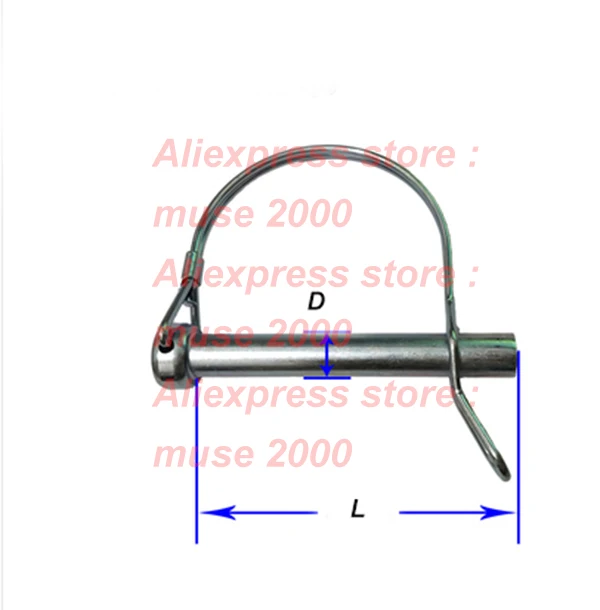 Стальная безопасная булавка d-образной формы длиннее 5 6 6,3 8 9,5 мм x 35-80 мм уплотнительное кольцо Разъемный штырь диаметр Разъемный штырь стальной пружинный штырь Быстрый замок DIN11023