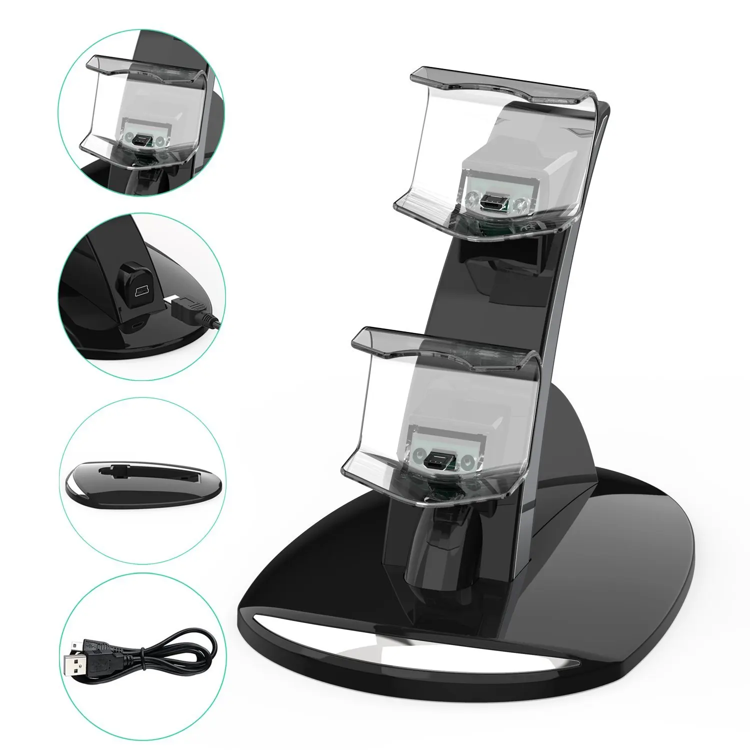 Controller Charger 4 PS4 Pro Slim Controller Charger Charging Docking Station Stand Dual USB Fast Charging Station LED Indicator Controller Charger 4 PS4 Pro Slim Controller Charger Charging Docking Station Stand Dual USB Fast Charging Station LED Indicator