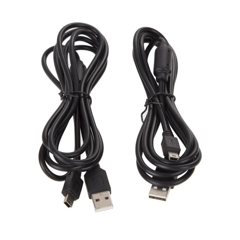 2Pcs Black USB Charger Charging Cable Cord for Sony Playstation 3 PS3