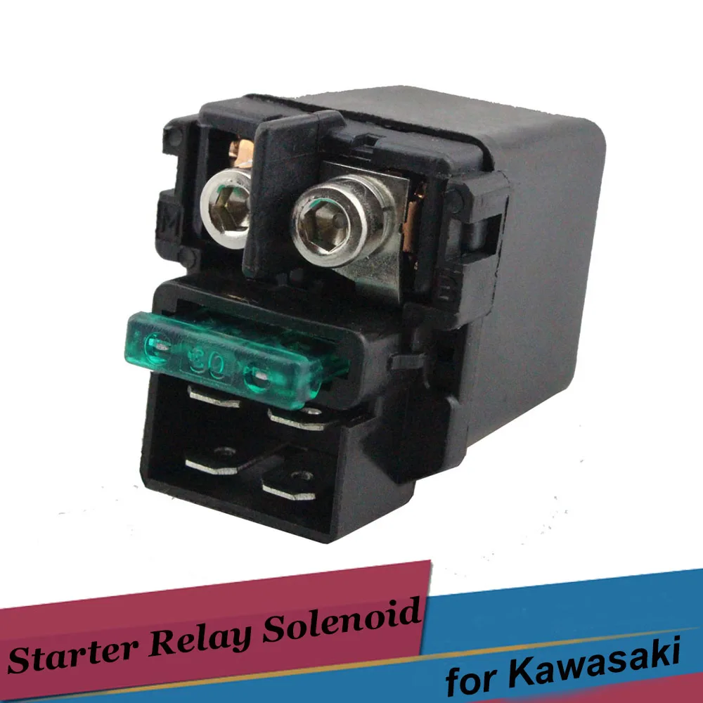 Motorcycle Starter Solenoid Relay Ignition Key Switch for Kawasaki