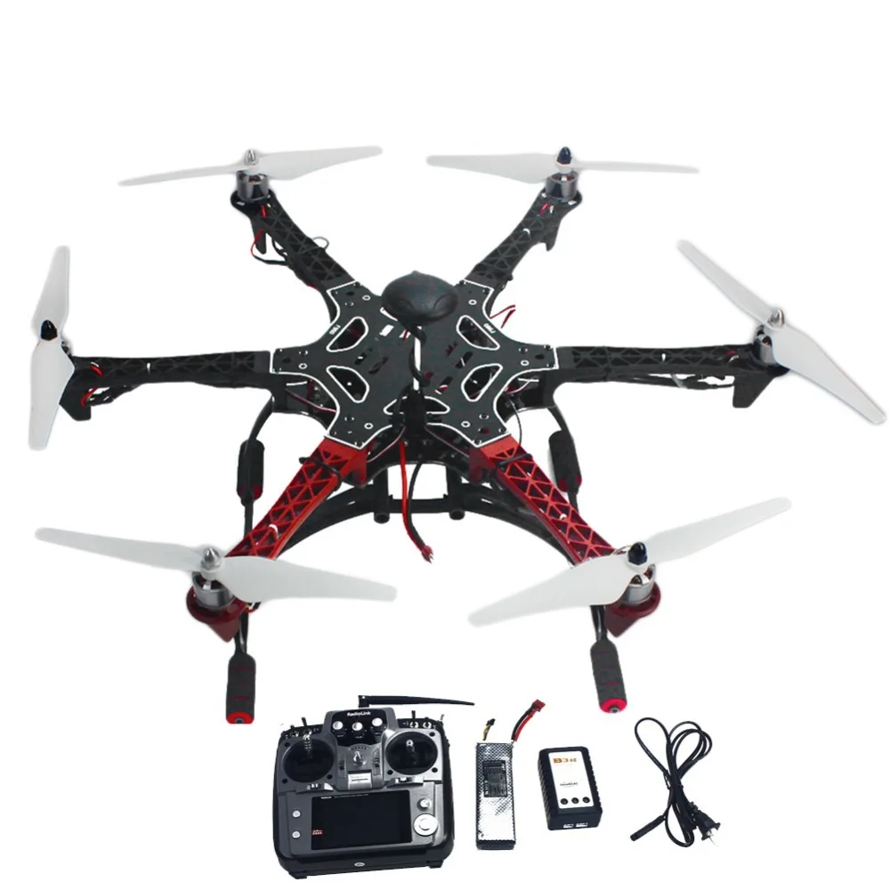 DIY Drone Kit 6-axis RC Aircraft Hexacopter Helicopter RTF Drone with AT10 TX/RX 550 Frame GPS APM2.8 Flight Controller Battery