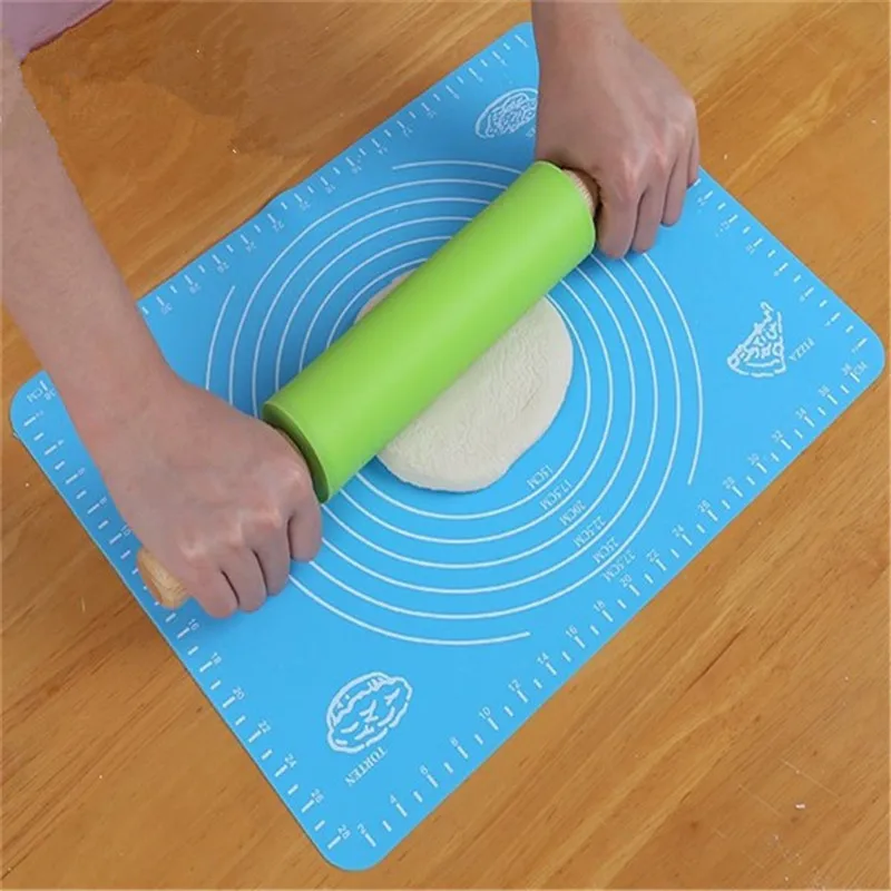 

Designs Silicone Baking Mat Non-stick Thicker Baking Kneading Pad Sheet Pizza Dough Maker Pastry Kitchen Gadgets Cooking Tools