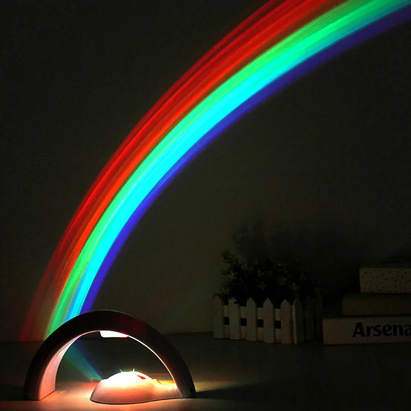 

Creative Rainbow Projector Lights Surprise Home Decoration light Toy Gifts for Kids Children Colorful energy saving lamp