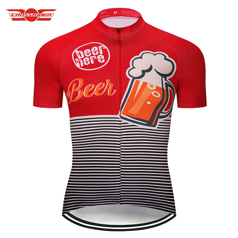 

Crossrider 2019 Beer Cycling Jersey MTB Quick Dry Bicycle Clothing Bike Wear Clothes Mens Short Maillot Roupa Ropa De Ciclismo