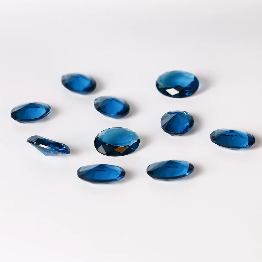 8.5-9ct Peacock Blue Sapphire High Quality 13x18MM Oval Loose Gemstone DIY Jewelry Accessories 10 pcs/set