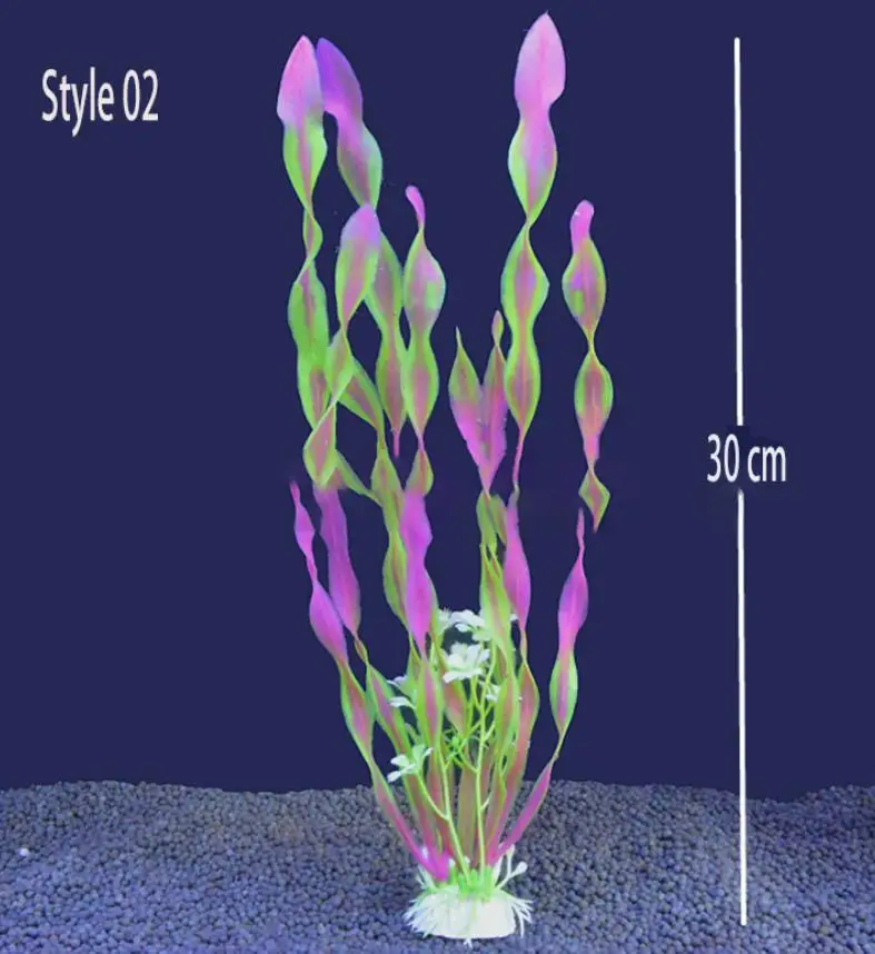 1 шт 2 цвета для аквариума украшения аквариума 30 см пластиковые растения фон для аквариума УСТАНОВКА аксессуары для рыбалки - Цвет: style 02