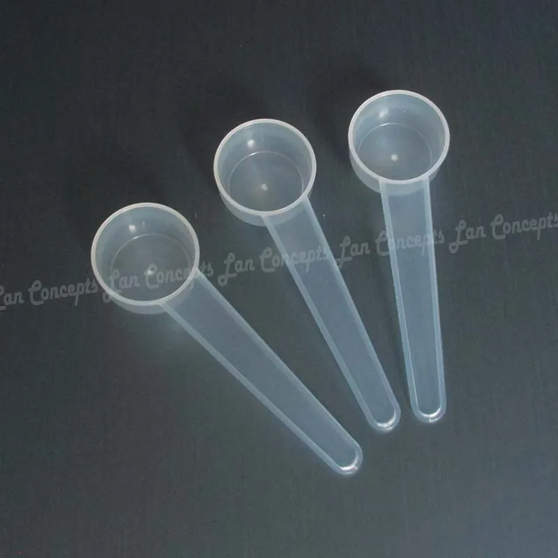 5g 10ml flat plastic measuring spoon PP scoop transparent