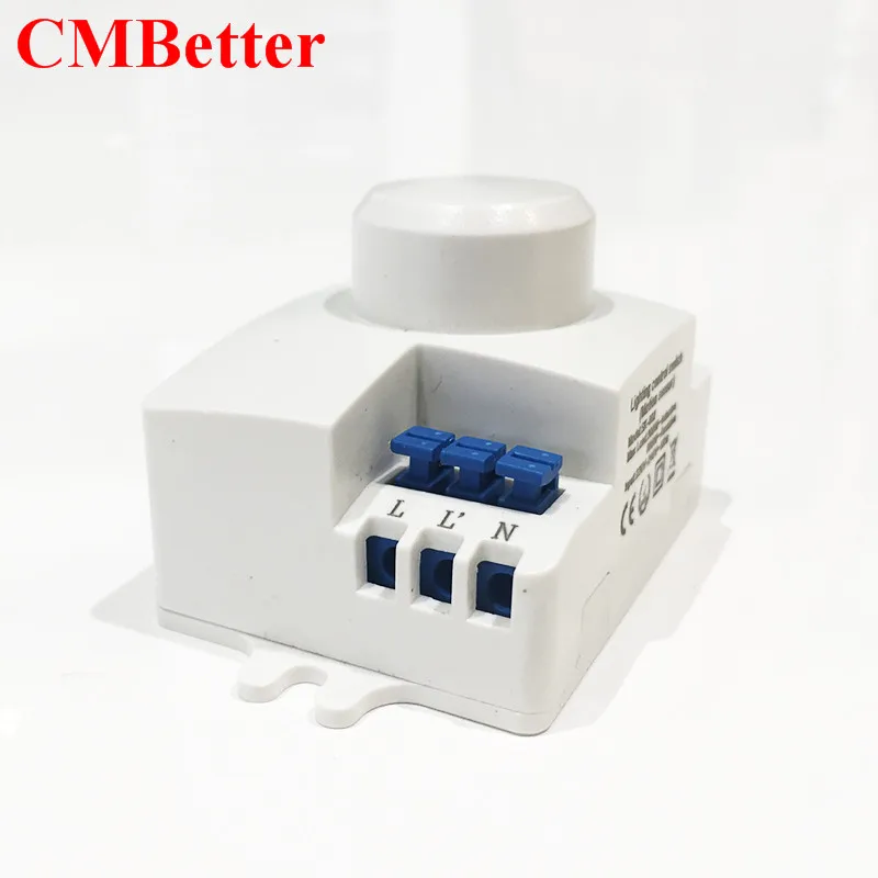 CMBetter Mini Microwave Radar Sensor Light Switch PIR Occupancy Body Motion Detector 220-240VAC time setting Adjustable  (8)