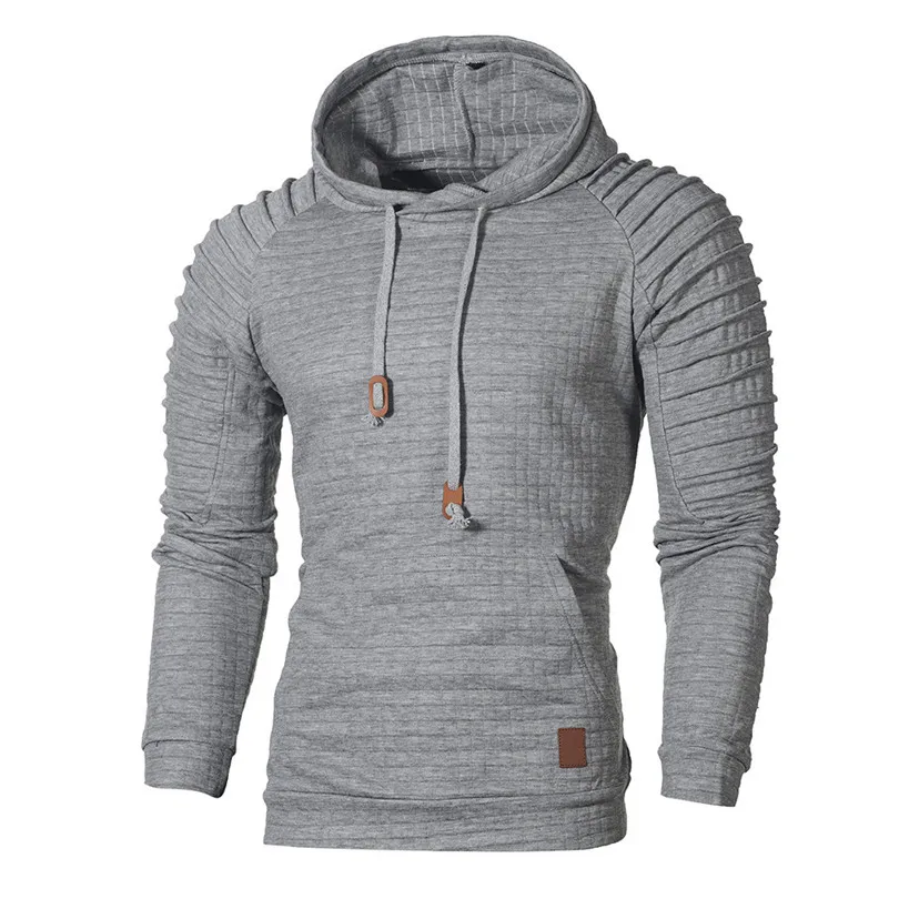  New Fashion Men's Autumn Winter Long Sleeve Plaid Hoodie Hooded Sweatshirt Top Tee Outwear Blouse Sweatshirt Outwear #4F04 (8)