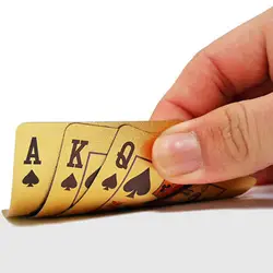 24 К золото игральные карты для покера игры палуба золото фольга покер набор пластик волшебные карты прочный водонепроницаемые карты для