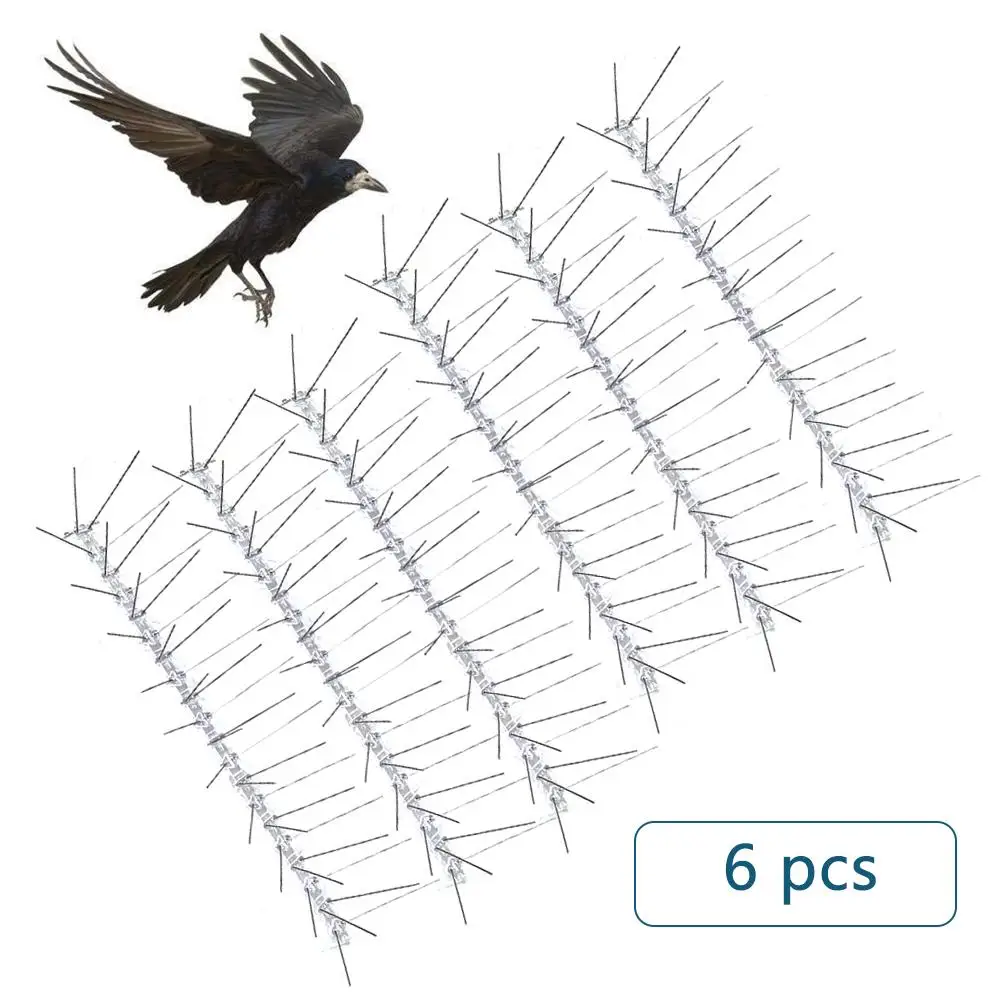 

Stainless Steel Bird Studs 10 ft (3 m), Bird Deterrent Kit and Clear Glue Cable Ties Tape Set