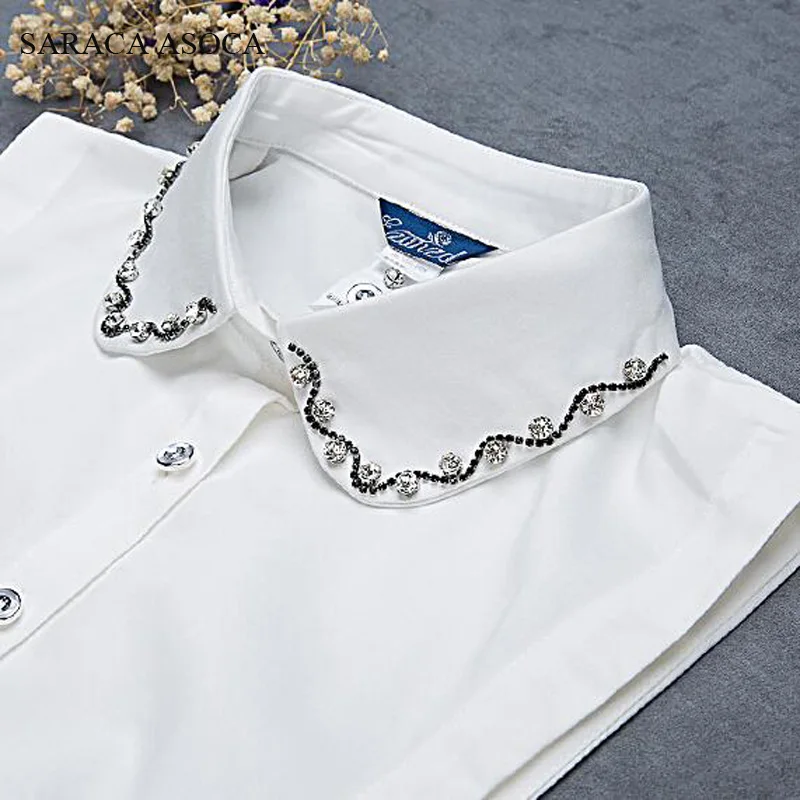 Wholesale Fashion Women Detachable Collars White Black Fake Collar Vintage Shirt Collar Necklace