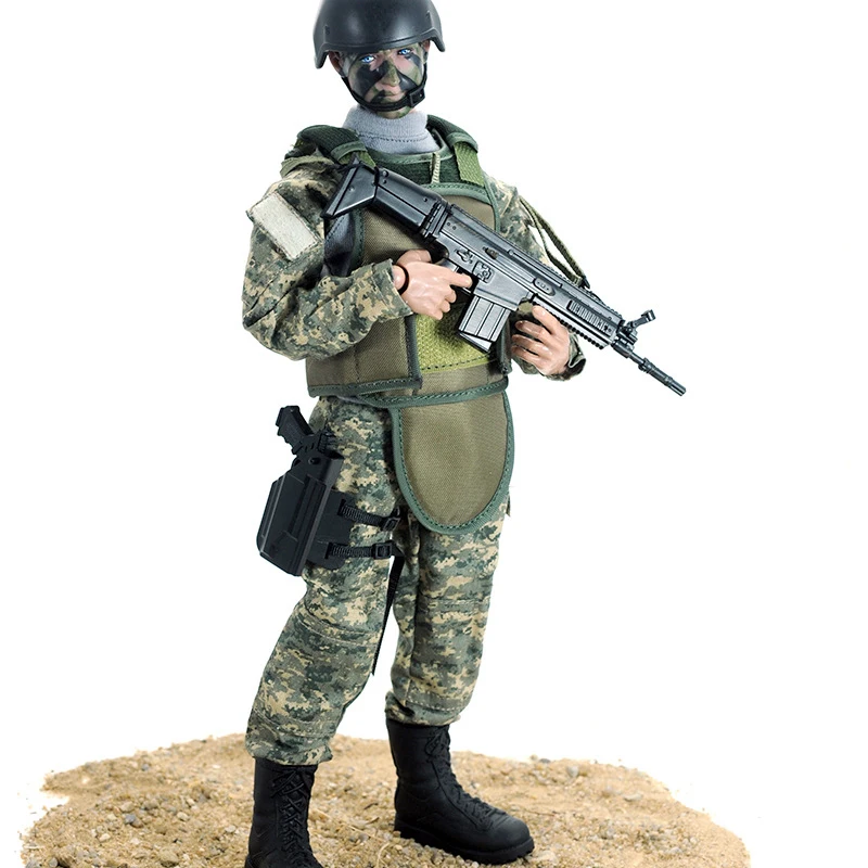  30cm military model 1/6 SWAT Black Uniform Military Army Combat Game Toys Soldier Set Action Figure