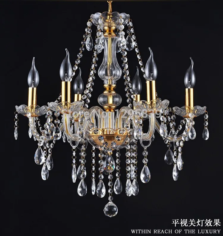 

Multiple Chandelier lighting lamps candle chandelier crystal lamp living room European-style golden restaurant bedroom lamp ZX82