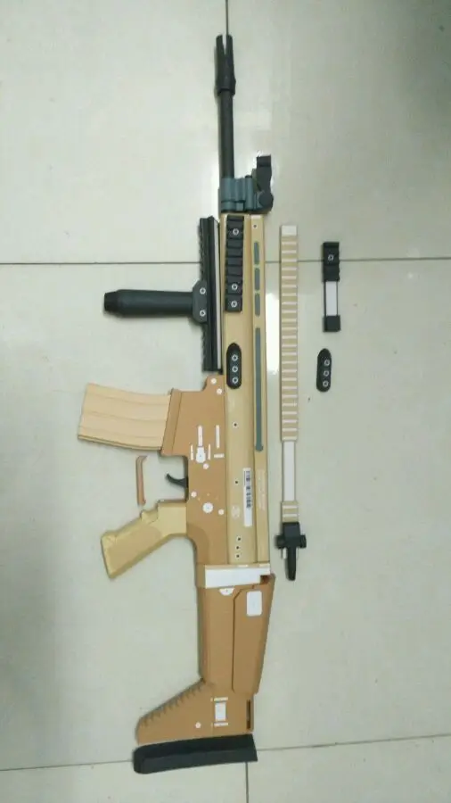 Скелед battlegrounds FN Scar-L MK16 Штурмовая винтовка 3d бумажная модель игры Косплей оружие инструменты diy модель игрушки украшения