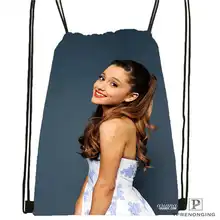На заказ Ariana Grande(4) походная сумка на шнурке милый рюкзак для детей(черная спинка) 31x40 см# 180612-03-Ariana Grande