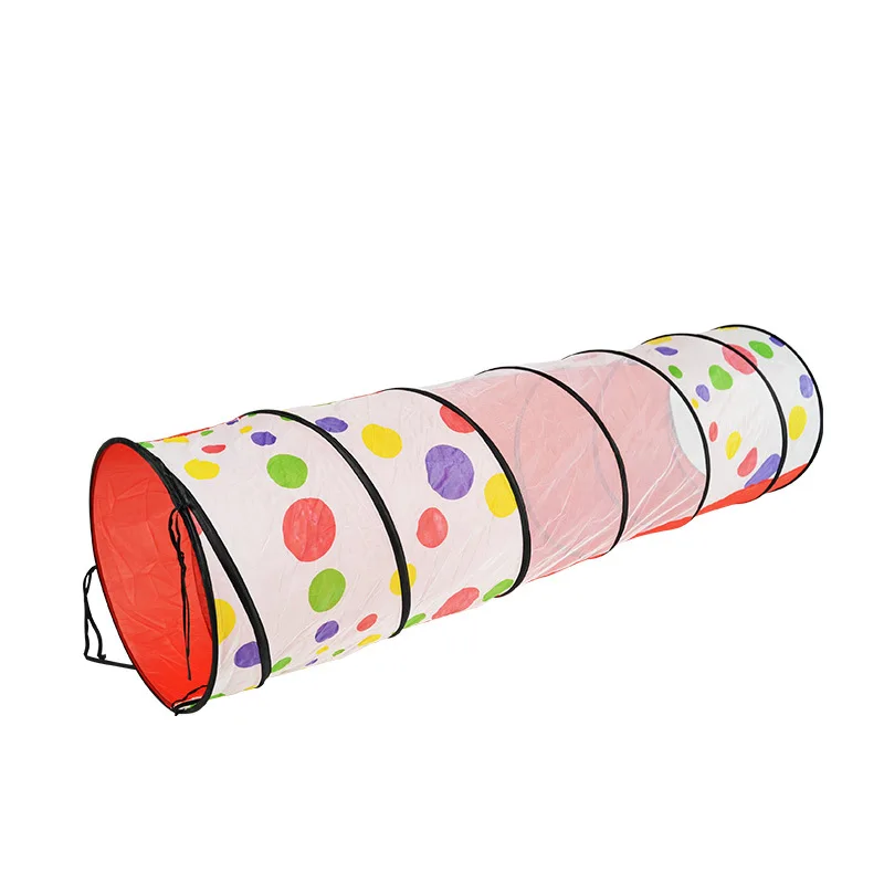 

Free Shipping 1.8M Dots Play Tunnel Pop-up educational Toy Tent Child Play Tent Tunnel Discovery Tube Best Kids' Gift H&L