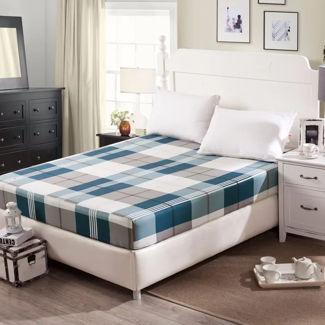 1pcs 100 cotton fitted sheet mattress cover four corners with fitted sheets with elastic corners