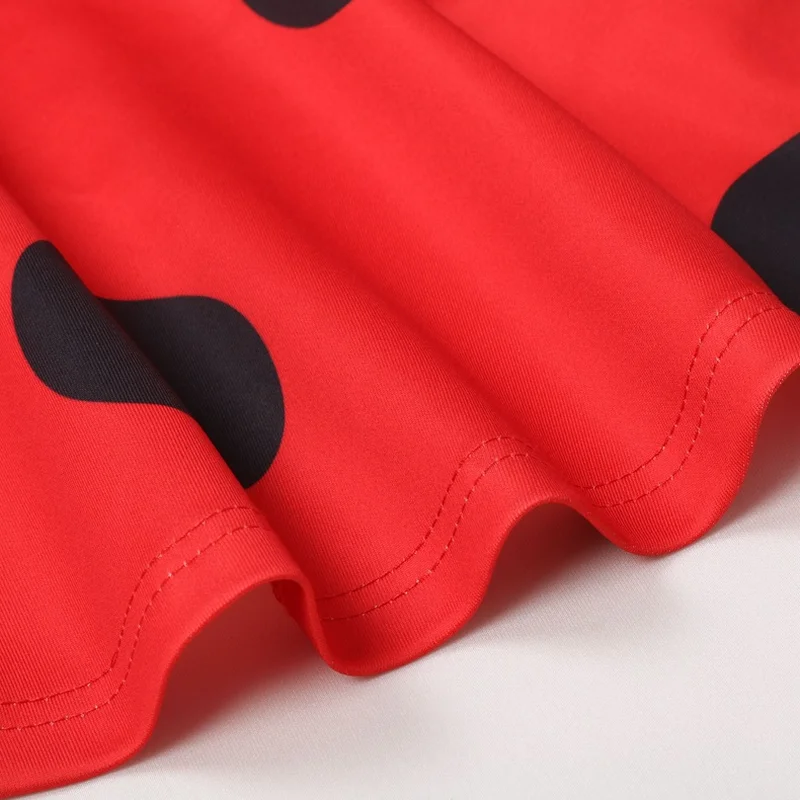 Kids Dress for Girls Summer Toddler Ladybug Dress Red Dot Petal Sleeve Birthday Party Princess Dress Lady bug Baby Girl Clothes