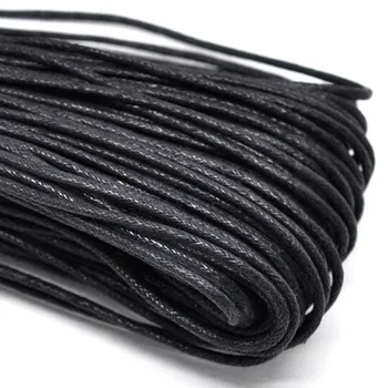 

80M Black Waxed Cotton Necklace Jewelry Cord 2mm Dia.