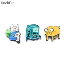 A0472 Patchfan Adventure Time модные популярные забавные очаровательные милые Мультяшные булавки для детей, мужчин, женщин, броши, аксессуары для одежды, ювелирные изделия, значки