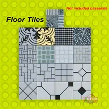 10 Pçs/lote Impresso Personalizado Tijolo Bloco Detalhada Piso parede Azulejos Decorados 2*2 MOC City Criador de Construção de Construção de Brinquedos