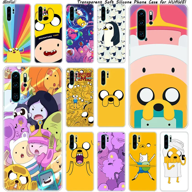 

Adventure Time Soft Silicone Phone Case for Huawei P30 P20 Pro P10 P9 P8 Lite 2017 P Smart Z Plus 2019 NOVA 3 3i Fashion Cover