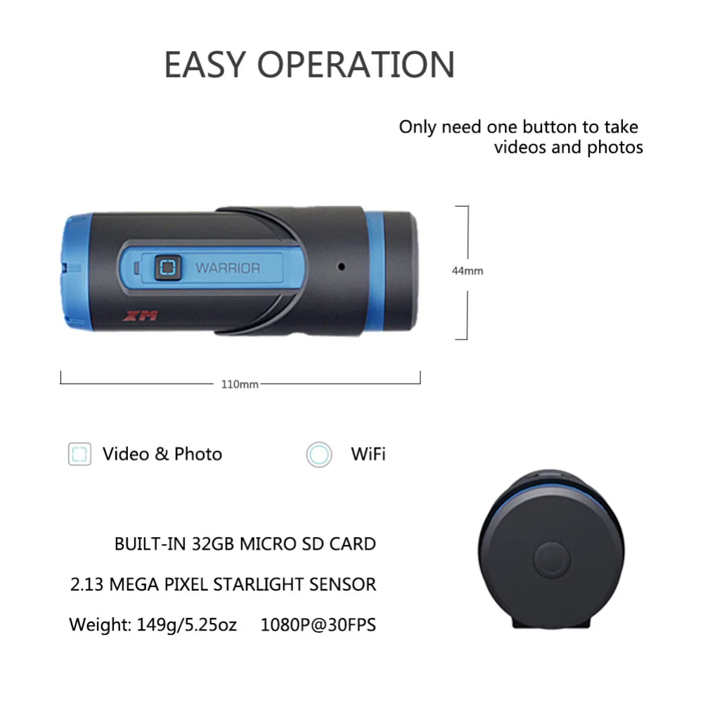 XM H.265 1080P Full HD Спорт Камера Wi Fi спорт действий Водонепроницаемый действие