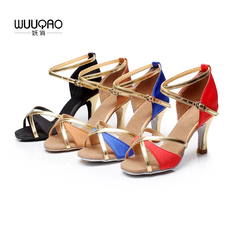  WUUQAO Women's Tango/Ballroom/Latin Heeled Salsa Professional Dancing Shoes For Girls