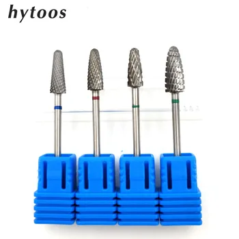 

HYTOOS Cone Tungsten Carbide Nail Drill Bit 3/32" Milling Cutter Bits For Manicure Pedicure Electric Drill Accessories-HY13
