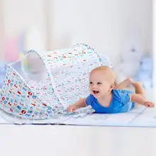 Детская противомоскитная сетка для новорожденных детская кровать с хлопковой подушкой для детей Складная портативная палатка для детей