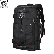 Baijiawei moda hombres mochila de gran capacidad mochila de viaje impermeable multifuncional bolsas mochilas mochila portátil masculina