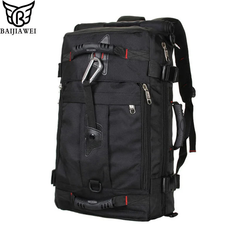 Baiji de gran capacidad mochila de moda para hombre, mochila de viaje impermeable, bolsas multifuncionales, mochilas para ordenador portátil masculino, mochila