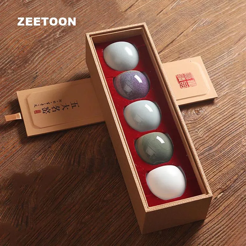 

Gift Box 50ml-100ml Master Cup Ceramic Drinkware Teaware Chinese Kung Fu Tea Set Teacup Sake Cups Small Tea Bowls Decor Crafts