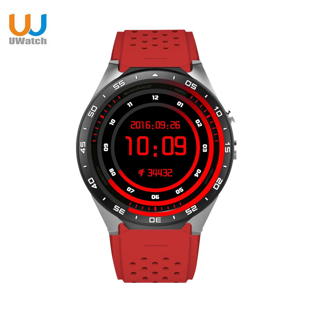 UWatch KW88 font b Smartwatch b font 3G WIFI GPS Bluetooth 4 0 Heart rate Monitor