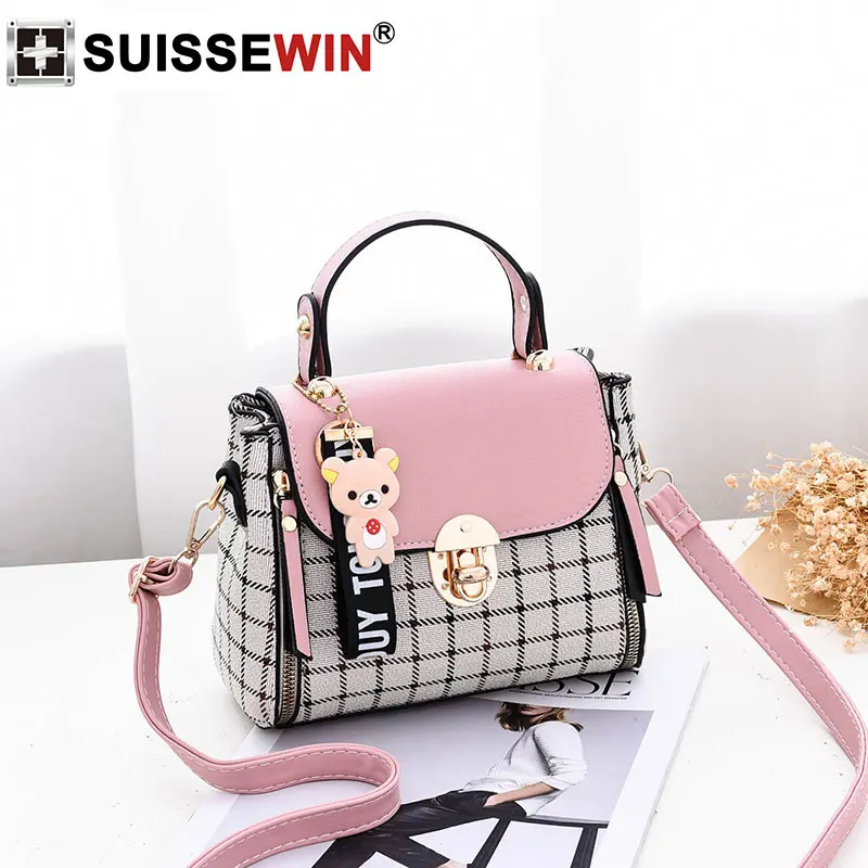 

new 2019 suissewin brand 6 color one-shoulder wild Messenger bag women Korean students Harajuku College wind shoulder girl bag
