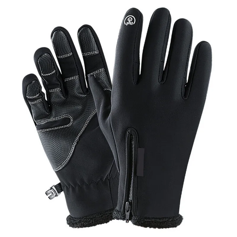 Зимние термальные велосипедные перчатки ветрозащитные теплые полный палец велосипедные перчатки с сенсорным экраном противоскользящие