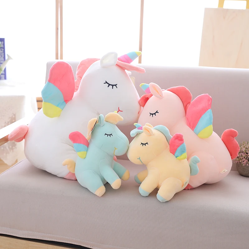 Nooer 25/45/55cm Soft Unicorn Stuffed Animals Baby Doll Unicorn Plush Toy Kids Toy Best Gift For Children 
