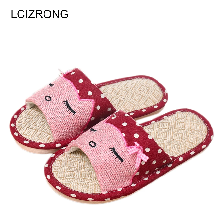 Lcizrong Summer Home Beach Slipper Women Indoor Bedroom Cartoon Cat