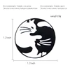 Hugging Yin Yang Cat Pins Black White Two Cats Brooches Yin yang Badges Cat Jewelry Kitty Jewelry ► Photo 2/6