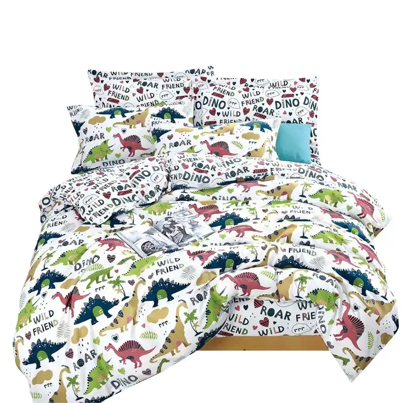 Cartoon Kids Bedding Set Crib Twin Baby Children Duvet Cover Set 2