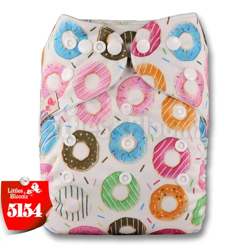 [Littles&Bloomz] новые детские один размер Многоразовые вкладыши для тканевых подгузников крышка Обёрточная бумага для Применение с плоским крышам или приталенные пеленки - Цвет: 5154