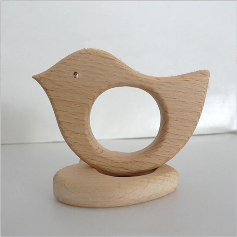 

Lovely Cartoon Wood Teether Cartoon Animal Shape Wooden Baby Teether Toy Safe Newborn Kids Teething Toys Baby Shower Gift