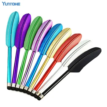 

Feather Capacitive Stylus Touch Screen Pen For IPhone 6 7 8 X For Samsung Galaxy S8 Tablet PC Novelty Item 100pcs/Lot