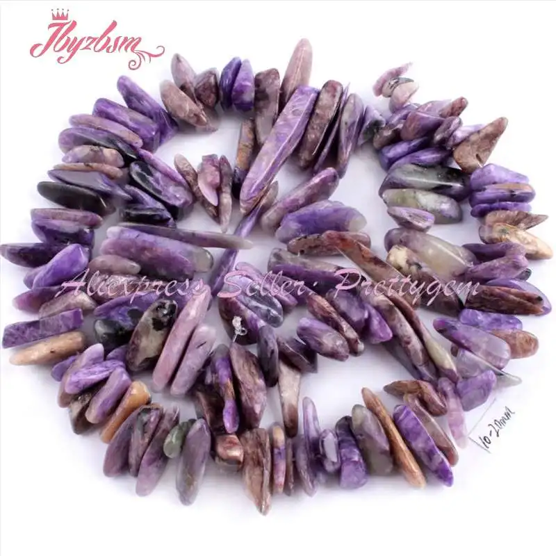 7-10x10-16mm Irregular Shape Purple Charoite Natural Stone Beads For DIY Necklace Bracelets Jewelry Making 15