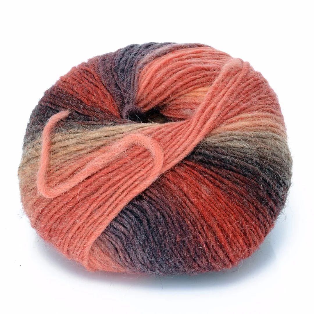1 Ball Rainbow Knitting Yarn Wool 50g Colorful Soft Baby Cashmere Wool Child Hand Knitted Crochet Yarn for DIY Scarf Hat Clothes
