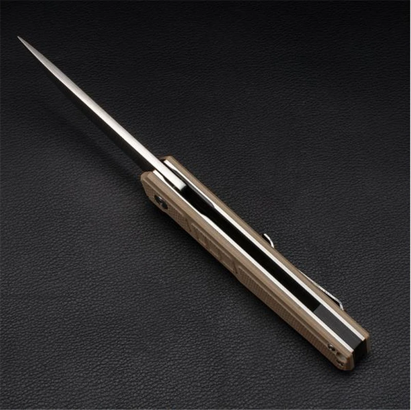 TL-J010 flip folding knife ball bearing 9Cr18mov blade G10 titanium handle outdoor camping multi-purpose hunting EDC tool