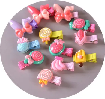 

50pcs/lot Korea Cute Bunny Strawberry Fruits Ribbon Bobby Pin Kids Hair clip Festival Birthday Party Costume Decors Party Favor